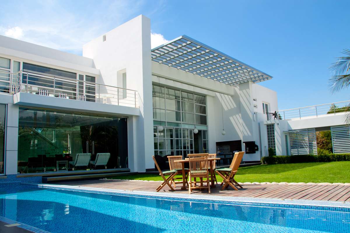 Luxury home with a garden