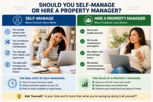 self-managing rental property vs hiring a property manager decision