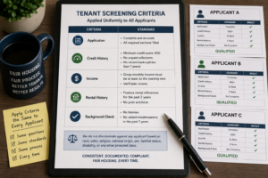 consistent tenant screening criteria fair housing compliance