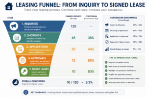 leasing funnel stages inquiry to signed lease