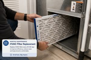 monthly HVAC filter replacement rental property maintenance