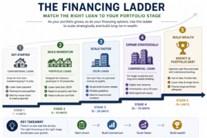 rental portfolio financing ladder from conventional to DSCR loans