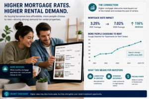 rental demand increase from higher mortgage rates