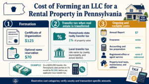 cost of forming an LLC for rental property in Pennsylvania